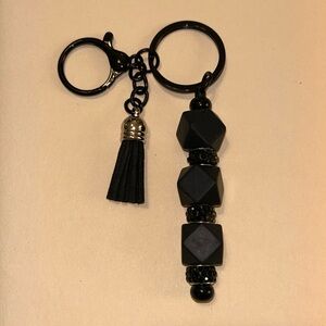 Handmade Blackout Keychain/Purse Charm with Tassel